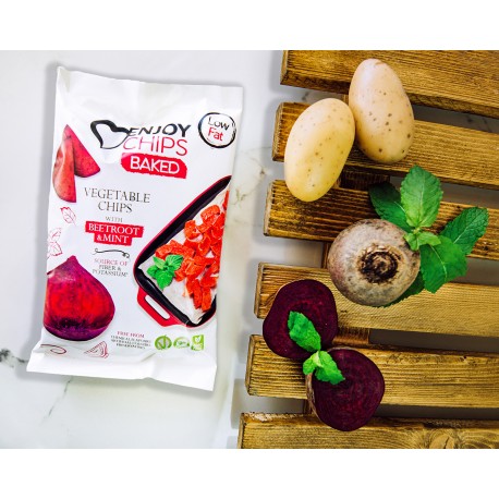 Chips ENJOY pečené - červená řepa a máta