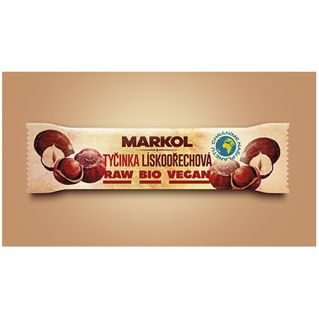 40 g BIO tyčinka s lískovými oříšky