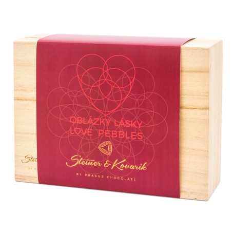 150 g OBLÁZKY LÁSKY - Mandle v Ruby čokoládě ve zlaté krabičce