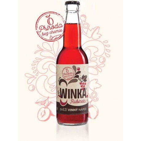 Winka® Rubineta Svěží vinný nápoj 330ml 5%  alkoholu