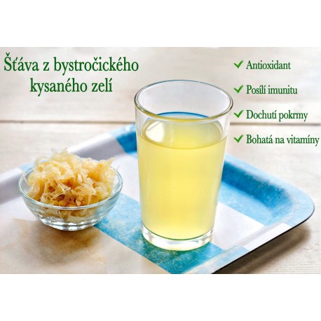 Zelová voda -Šťáva z bystročického kysaného zelí 1 l